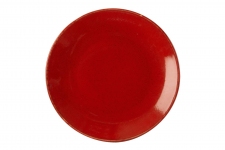Тарелка 30 см безбортовая фарфор цвет красный Seasons 187630 красный