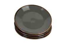 Porland Набор обеденных тарелок 24 см (4 предмета), тёмно-серый POR0025