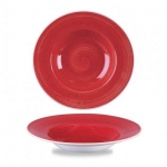 Тарелка для пасты 24см 0,28л с широким бортом stonecast цвет berry red SBRSVWBM1