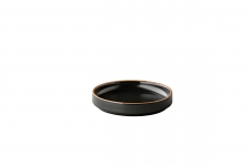 Тарелка мелкая с вертикальным бортом 12 см, цвет черный, Japan QU18009