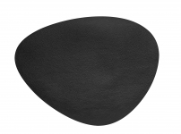 Салфетка подстановочная (плейсмат) 45x35 см, 100 % переработанная кожа, декор grainy black / зернистый черный 66842