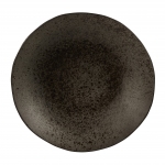 Тарелка мелкая 26,5 см, безбортовая, цвет черный, Q Authentic Stone Black QU52909