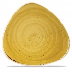 Тарелка мелкая треугольная 31,1см без борта stonecast цвет mustard seed yellow SMSSTR121