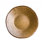 Тарелка мелкая 16 см, безбортовая, цвет коричневый, Q Authentic Stone Black QU63338