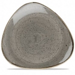 Тарелка мелкая треугольная 31,1см без борта stonecast цвет peppercorn grey SPGSTR121