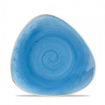 Тарелка мелкая треугольная 19,2 см без борта stonecast цвет cornflower blue SCFSTR71