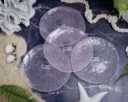 Набор из тарелок Casa di Fortuna Estrella De Mar , 21 см , 4 шт., пастельно-розовый, стекло CDF-11013-2112001-4