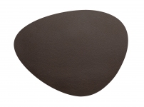 Салфетка подстановочная (плейсмат) 45x35 см, 100 % переработанная кожа, декор grained brown / зернистый коричневый 66841