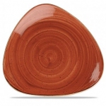 Тарелка мелкая треугольная 31,1см без борта stonecast цвет spiced orange SSOSTR121