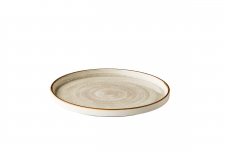 Тарелка с вертикальным бортом, стопируемая, цвет серый, 25,4 см QU95060
