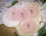 Набор обеденных тарелок Casa di Fortuna Coralina , 21,5 см , 4 шт., пастельно-розовый, стекло	 CDF-1071-2112001-4