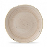 Тарелка мелкая "волна" d26,4см без борта stonecast цвет  nutmeg cream SNMSOG101