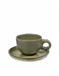 Чайная пара: чашка D8см, H6см, блюдце D13, цвет CAMOGREEN B5116222A
