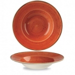 Тарелка для пасты 28см 0,47л с широким бортом stonecast цвет spiced orange SSOSVWBL1