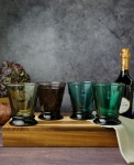 Набор из 4 разноцветных стаканов  260 мл, h 10,3 см, d 8,4 см , ABEILLE 612196S4