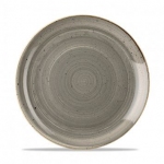 Тарелка мелкая 26см без борта stonecast цвет peppercorn grey SPGSEV101