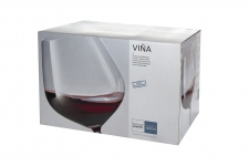 Набор бокалов для вина Bordeaux 750 мл, h=22,1 см, d=11,1 см, VINA, хрустальное стекло, 6 шт. 110499-6