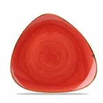 Тарелка мелкая треугольная 22,9 см без борта stonecast цвет berry red SBRSTR9 1