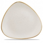 Тарелка мелкая треугольная 31,1см без борта stonecast цвет barley white speckle SWHSTR121