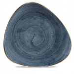 Тарелка мелкая треугольная 31,1см без борта stonecast цвет blueberry SBBSTR121