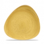 Тарелка мелкая треугольная 26,5см без борта stonecast цвет mustard seed yellow SMSSTR101