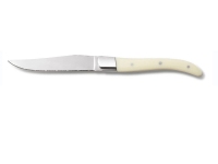 Нож для стейка 22,5 см с белой пластиковой ручкой 7442
