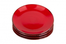 Porland Набор десертных тарелок 18 см (4 предмета), красный POR0063