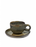 Чайная пара: чашка D8см, H6см, блюдце D13, цвет INDI GREY B5116222B