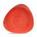 Тарелка мелкая треугольная 26,5см без борта stonecast цвет berry red
 SBRSTR101
