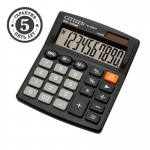 Калькулятор настольный Citizen SDC-810NR, 10 разрядов, двойное питание, 102*124*25мм, черный, SDC-810NR