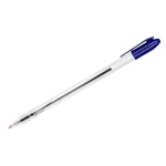 Ручка шариковая СТАММ "VeGa" синяя, 0,7мм, прозрачный корпус, РШ101