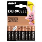 Батарейка Duracell Basic AAA (LR03) алкалиновая, 8BL, 5000394203341