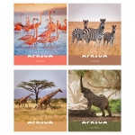 Тетрадь 96л., А5, клетка ArtSpace "Животные. Nature of Africa", суперэконом, Т96кЭ_36448