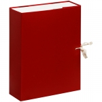 Короб архивный с завязками OfficeSpace разборный, БВ, 80мм, красный, клапан МГК, 284720