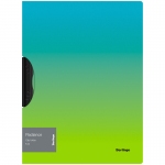 Папка с пластиковым клипом Berlingo "Radiance" А4, 450мкм, голубой/зеленый градиент, FCl_A4003