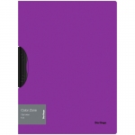 Папка с пластиковым клипом Berlingo "Color Zone" А4, 450мкм, фиолетовая, FCl_A4060