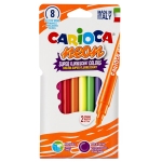Фломастеры неоновые Carioca "Neon", 08цв., смываемые, картон, европодвес, 42785