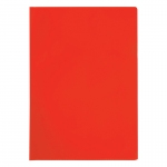 Папка-уголок OfficeSpace А4, 100мкм, пластик, прозрачная красная, Fmu15-10_880