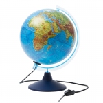 Глобус физико-политический Globen, 25см, интерактивный, с подсветкой на круглой подставке, INT12500284