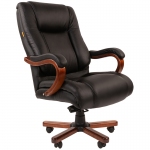 Кресло руководителя Chairman 503 WD, кожа черная, механизм качания, до 180кг, 7029379