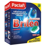 Таблетки для посудомоечной машины Paclan "Brileo. Classic", 110шт., 419260