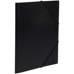 Папка на резинке СТАММ А4, 500мкм, пластик, черная, ММ-32188