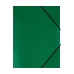Папка на резинке СТАММ А4, 500мкм, пластик, зеленая, ММ-32190