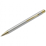 Ручка шариковая Luxor "Nova" синяя, 1,0мм, корпус хром/золото, кнопочный механизм, 8235