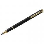 Ручка перьевая Luxor "Marvel" синяя, 0,8мм, корпус черный/золото, 8232