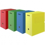 Короб архивный с клапаном OfficeSpace, микрогофрокартон, 150мм, ассорти цветной, до 1400л., 225415