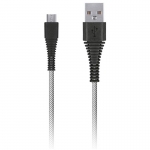 Кабель Smartbuy Сarbon, USB2.0 (A) - microUSB (B), экстрапрочный, 2A output, 2м, белый, iK-20n-2 white