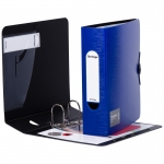 Папка-регистратор Berlingo "Steel&Style", 80мм, 2500мкм, пластик (полифом), на резинке, с внутр. карманом, синяя, PPf_98002