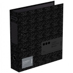 Папка-регистратор Berlingo "DoubleBlack", 80мм, ламинированная, черная, с рисунком, AMl80501