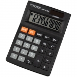 Калькулятор настольный Citizen SDC-022SR, 10 разрядов, двойное питание, 88*127*23мм, черный, SDC-022SR